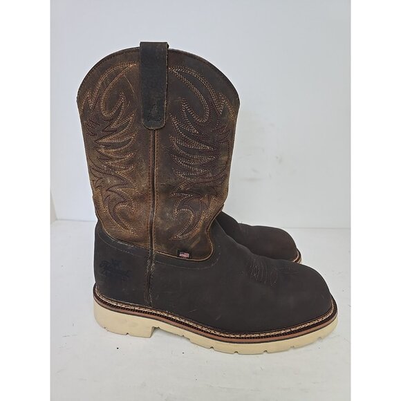 Thorogood Men's 11 "Steel Toe Western Wellington 804-4331 (U.S.A.) Brown 9.5 2E - Picture 2 of 7